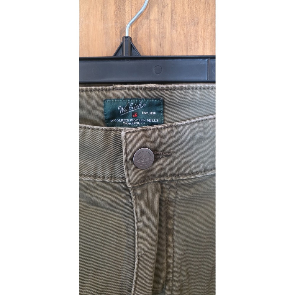 Woolrich Khakis Pants Mens‎ 36x32 Green Straight Fit 5-Pocket Utility Workwear - Picture 4 of 5